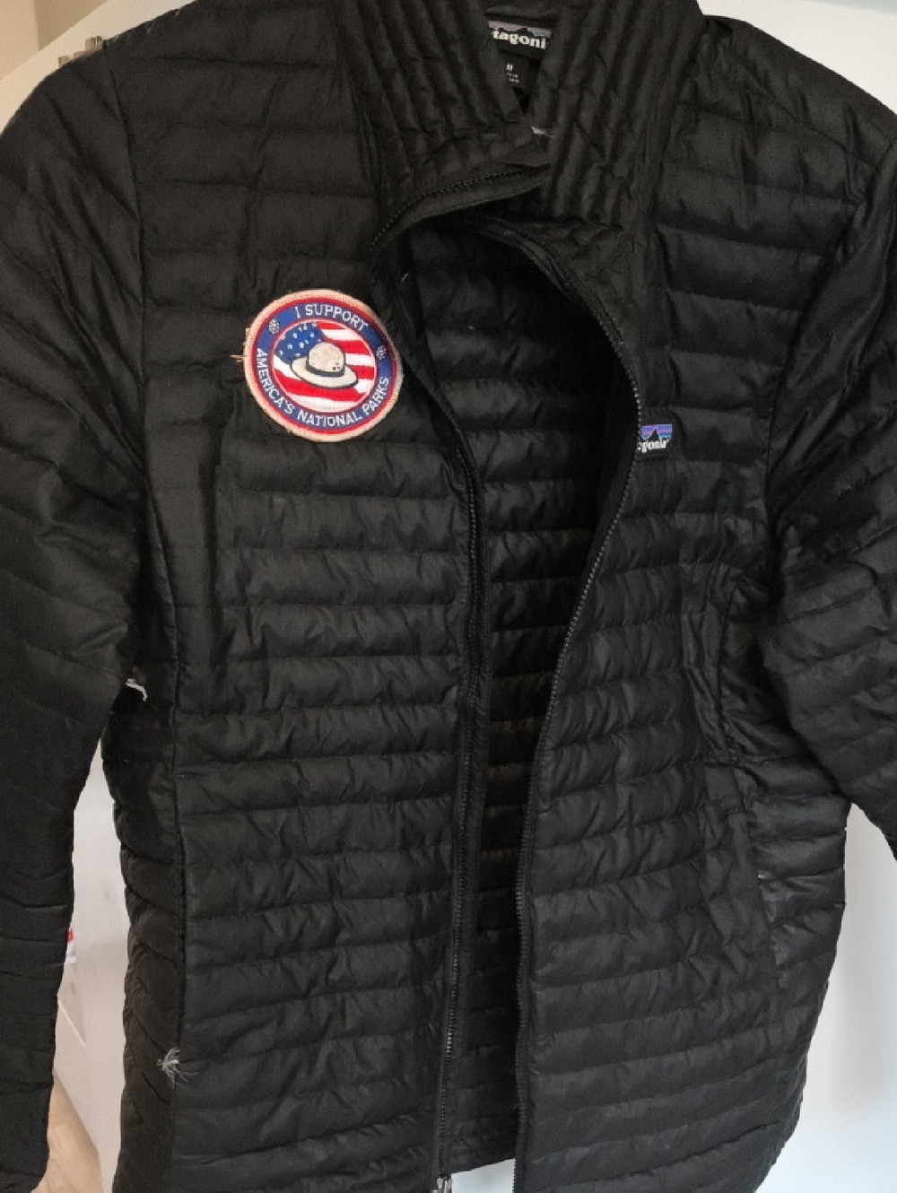 Patagonia Black Quilted Puffer Jacket National Parks Pa